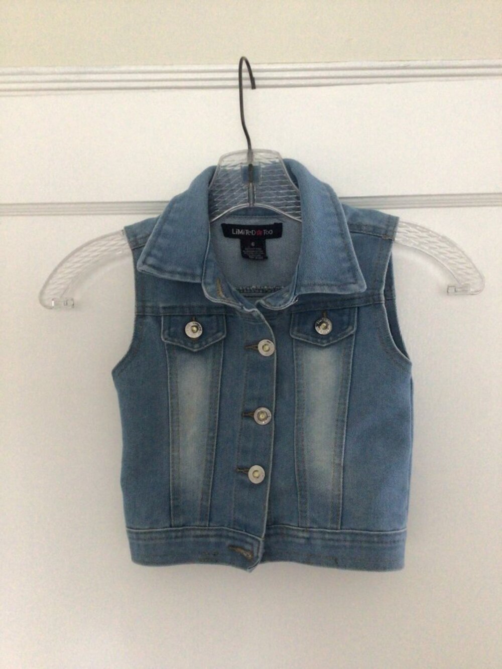 Limited Too Jean Vest Size 6